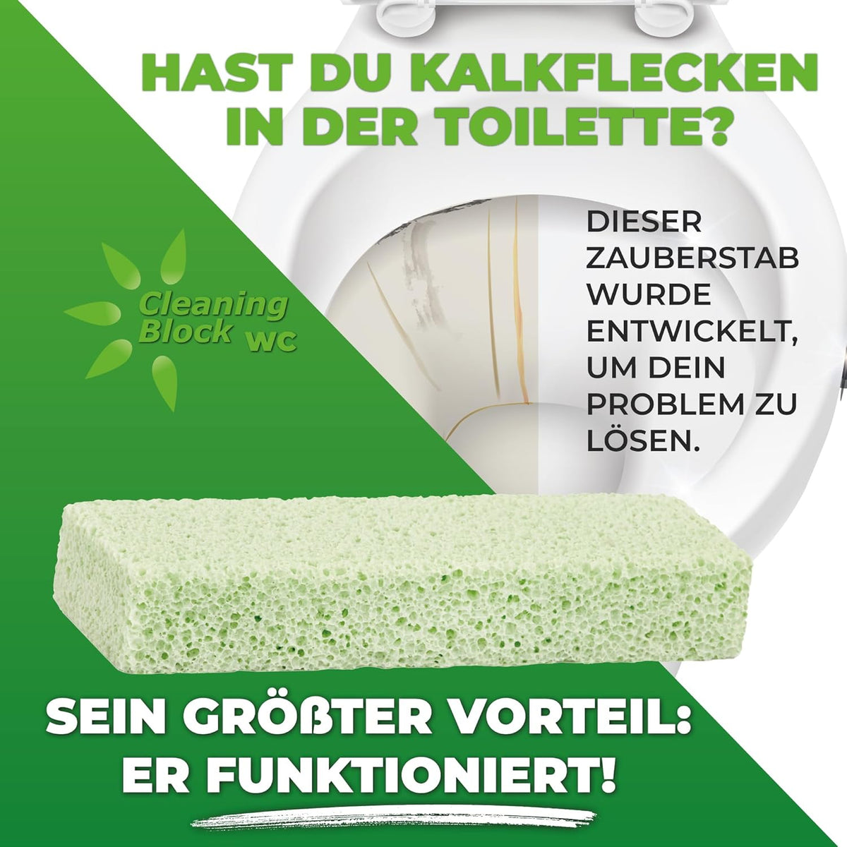 Cleaning Block grüner Bimsstein, 4er Pack