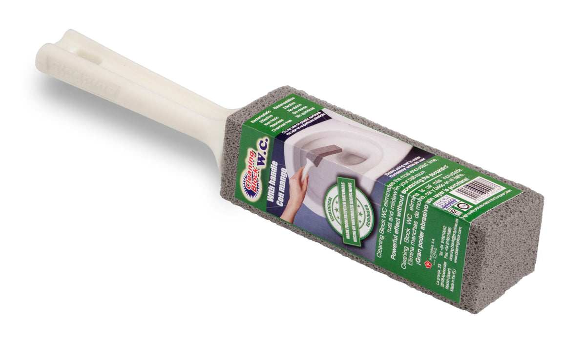 Cleaning Block, Reinigungs-Stick mit Griff, grauer Bimsstein