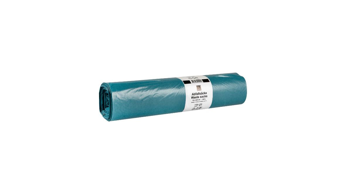 Abfallsäcke 120 Liter, Blau, 70x120 cm, LDPE, Recycling, 30 my