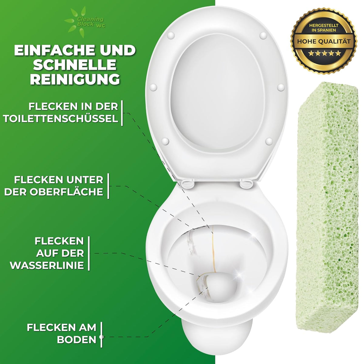 Cleaning Block grüner Bimsstein, 4er Pack