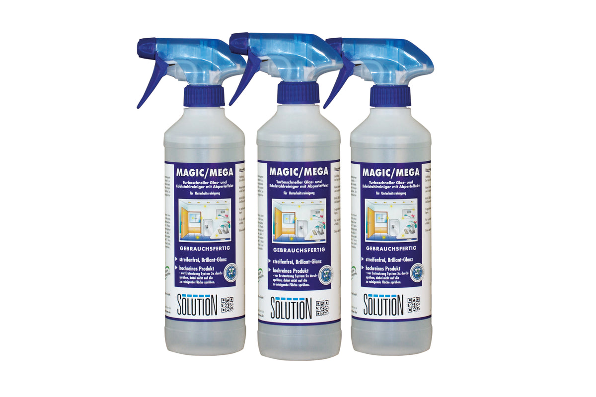 Solution MAGIC/MEGA Glas- und Edelstahlreiniger