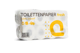Toilettenpapier, 3-lagig, 250 Blatt, 8 Rollen, Zellstoff, hochweiß