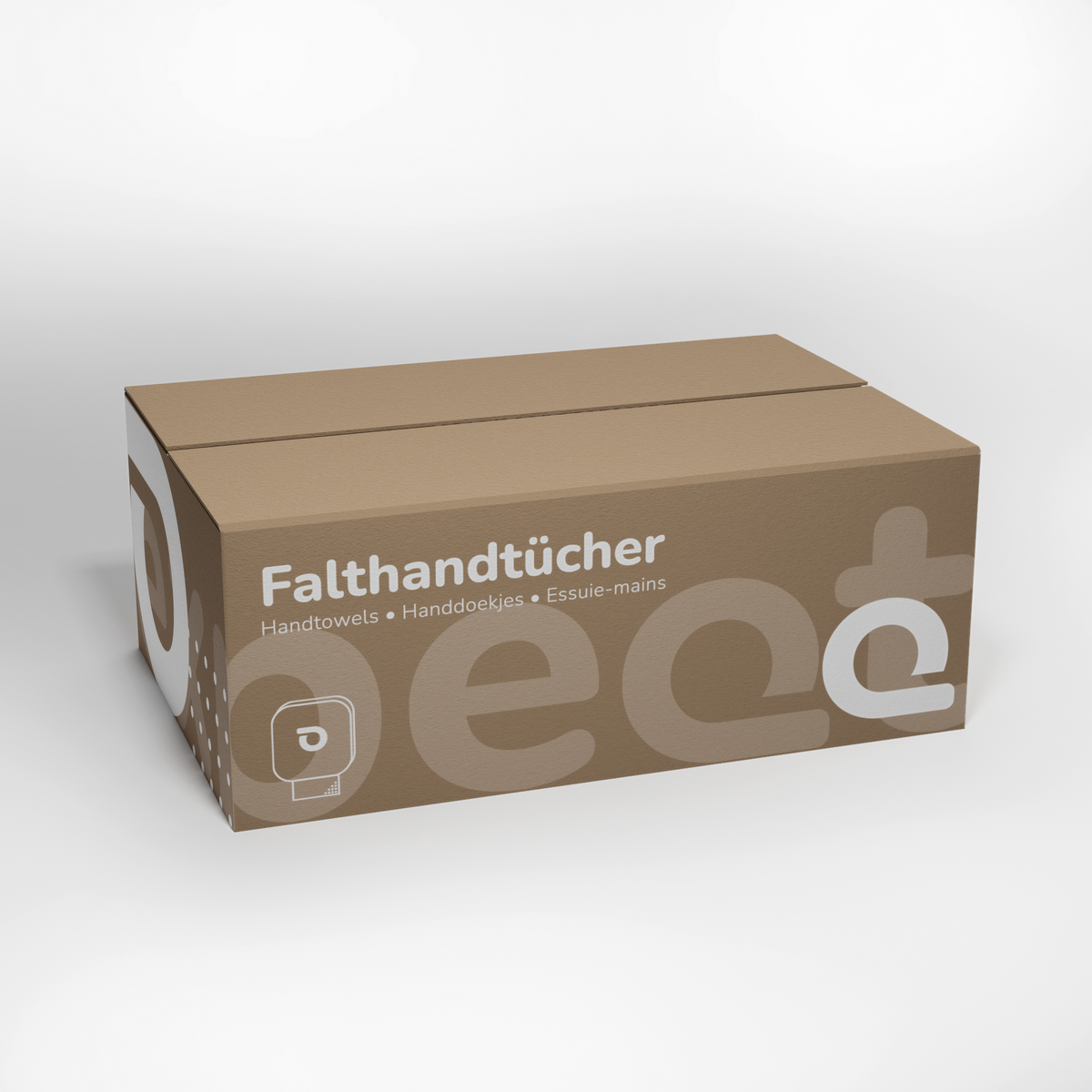 Falthandtücher, V-Falz, 25 x 23cm, 2-lagig, 3200 Blatt, hochweiß