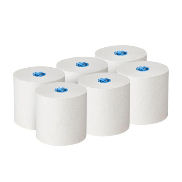 Kimberly-Clark Kleenex Papierhandtücher, 250 m, 1-lg., weiß, 6 Rollen