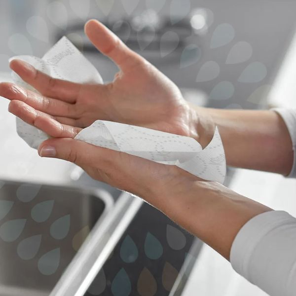 Kimberly-Clark Kleenex Papierhandtücher, 250 m, 1-lg., weiß, 6 Rollen