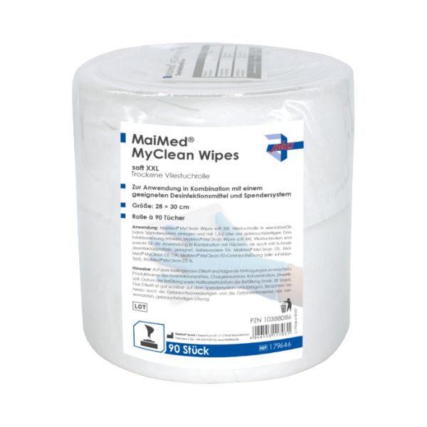 MaiMed MyClean Wipes soft XXL Rolle, 90 Blatt