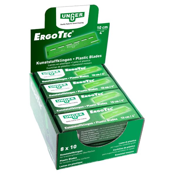 Unger ErgoTec Glasschaber Kunststoffklinge 10 cm, 10 Stück